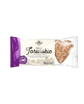 Serca Toruńskie lukrowane o smaku czarnej porzeczki