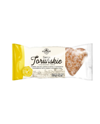 Serca Toruńskie lukrowane o smaku cytrynowym