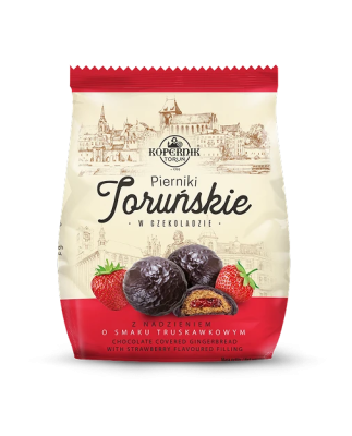 Toruńskie Pierniki® w deserowej czekoladzie Truskawka