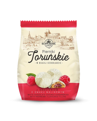 Toruńskie Pierniki® w białej czekoladzie Malina