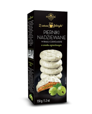 Pierniki nadziewane w białej czekoladzie agrest