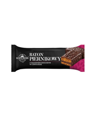 Baton Piernikowy w czekoladzie deserowej z nadzieniem owocowym